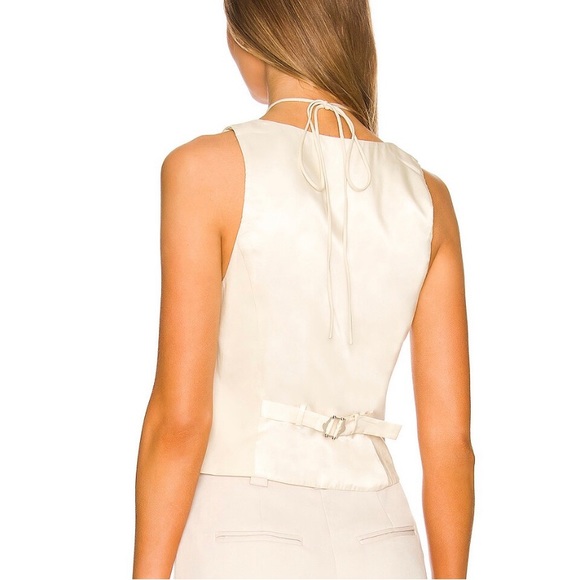 L'Academie Logan Vest in Beige size Large - Picture 2 of 3